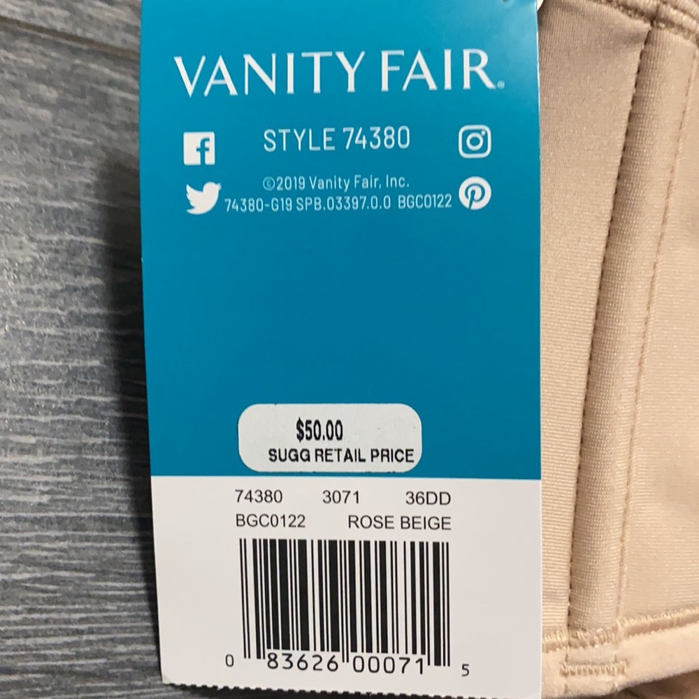 COPY - NWT size 36DD Vanity Fair Womens Beauty Back Underwire Smoothing Straple… - Picture 5 of 6